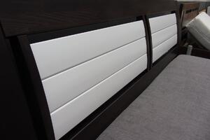Buková postel Valencia - zvýšená Odstín moření čela: Bílá transparentní, , Buk přírodní, 180x200 cm