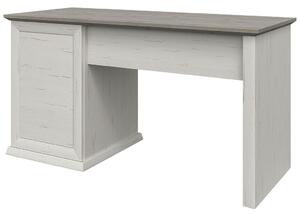 PSACÍ STŮL, šedá, bílá, 135/59/76 cm Hom`in - Kancelářské stoly