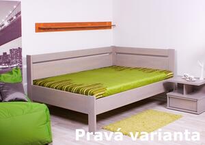 Rohová postel Tina - dvoulůžko buk Varianta: Levá, , Buk přírodní, 140x200 cm