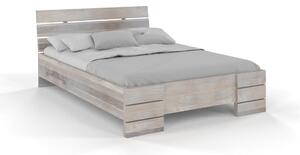 Dubová postel Sandemo - zvýšená - bělený olej , Dub sonoma, 140x200 cm