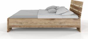 Dubová postel Sandemo - zvýšená - retro olej , Dub retro, 160x200 cm