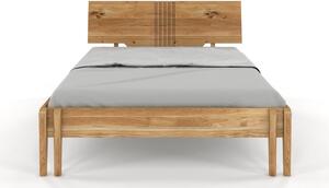 Dubová postel Bari - bezbarvý lak Rozměr: 140x200