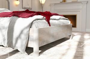 Dubová postel s čalouněným čelem Modena - bělený olej Dub sonoma 160x200 cm