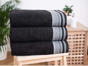 Froté ručník 50 × 100 cm - Dario černý