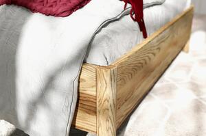 Dubová postel s čalouněným čelem Modena - retro olej Dub retro 200x200 cm