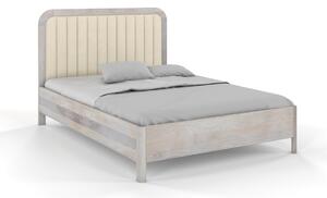 Dubová postel s čalouněným čelem Modena - bělený olej Dub sonoma 140x200 cm