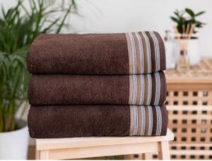 Froté ručník 50 × 100 cm - Dario tmavě hnědý