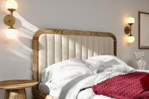 Dubová postel s čalouněným čelem Modena - retro olej Dub retro 140x200 cm