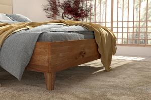 Dubová postel s čalouněným čelem FridaČalounění postele: Dub přírodní 160x200 cm