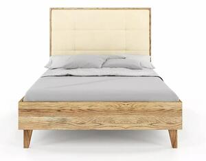 Dubová postel s čalouněným čelem Frida - retro olej Dub retro 160x200 cm