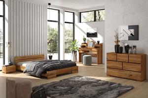 Dubová postel Sandemo - bezbarvý lak Rozměr: 160x200