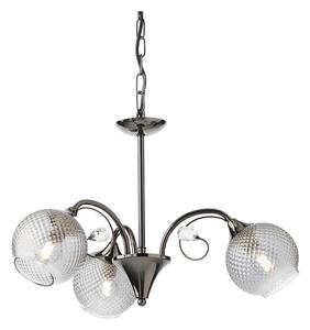 Redo 02-972 - Lustr na řetězu ASPERA 3xE14/28W/230V pr. 52 cm černá