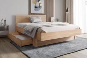 Buková manželská postel s úložným prostorem - Fano , Buk přírodní, 180x200 cm