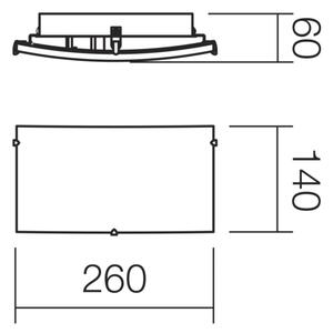Redo 05-903 - Stropní svítidlo ISIDE 1xE27/42W/230V čirá