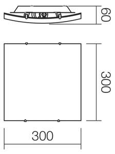Redo 05-904 - Stropní svítidlo ISIDE 1xE27/42W/230V 30x30 cm čirá