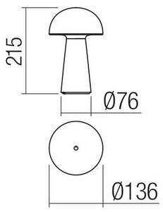Redo 90438 - LED Stmívatelná dotyková lampa KIRA LED/4,7W/230V 2200 mAh bílá