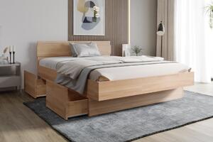 Buková manželská postel s úložným prostorem - Toledo , Buk přírodní, 180x200 cm