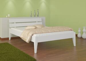 Manželská postel Taranto - masiv borovice, Bílá, 140x200 cm
