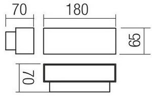 Redo 90095 - LED Venkovní nástěnné svítidlo PLANIT LED/10W/230V 3000K IP54 bílá