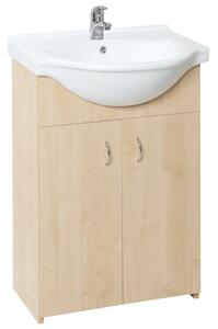 Koupelnová skříňka s umyvadlem Multi Simple 55,5x42,4 cm bříza SIMPLE55BR
