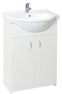 Koupelnová skříňka s umyvadlem Multi Simple 55,5x42,4 cm bílá SIMPLE55WH
