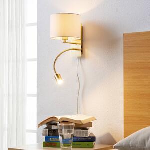 Lampa Florens v mosazi s LED čtecím světlem