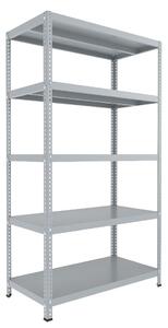 Šroubovaný regál do technické místnosti Biedrax 50 x 130 x 150 cm, světle šedý, 5 polic, nosnost 150 kg na polici