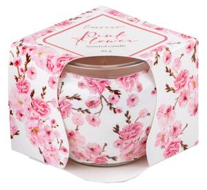Emocio Sklo Dekor 70x62 mm Pink Flower, vonná svíčka