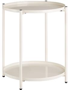 Tectake Odkládací stolek Oxford 45,5x45,5x53cm - krémová