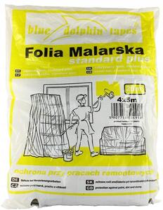 Malíská plachta Ochranná plachta Univerzální plachta Stavební plachta 4 m x 5 m Standard Plus 10 my