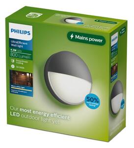 Venkovní nástěnné svítidlo LED 2700K antracitová IP44 PHILIPS UltraEfficient Capricorn 8721103110015