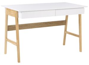 Pracovní stůl THESLAY Světle hnědá/Bílá 120 cm 60 cm