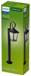 Zahradní sloupkové svítidlo 1x E27 čierna IP44 PHILIPS Buzzard 8721103105035