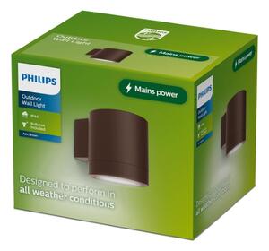 Venkovní nástěnné svítidlo 1x GU10 hnědá IP44 PHILIPS Fylx 8721103104939
