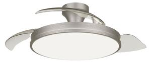 Stropní ventilátor se světlem LED 2700–6500K nikl IP20 PHILIPS Atlas 8721103096081