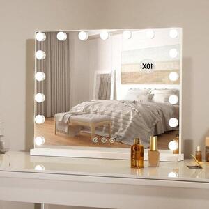 Zrcadlo do make-upu – Zrcadlo s osvětlením – Perfektní make-up – Nastavitelné osvětlení – 80x60 cm – Bílé