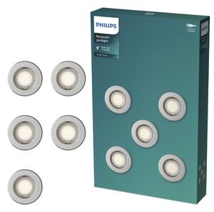 Zapuštěné svítidlo GU10 nikl IP20 PHILIPS Peridot 8721103037176 balení 5 ks