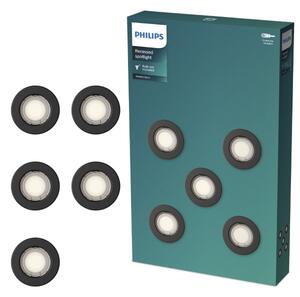 Zapuštěné svítidlo GU10 čierna IP20 PHILIPS Peridot 8721103037152 balení 5 ks