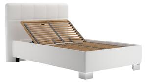 Čalouněná postel Grace 120x200 bílá koženka - BLANAŘ