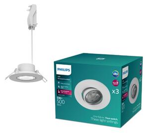 Zapuštěné svítidlo LED 2700K biela IP20 PHILIPS Cilantro Step 8721103038012 balení 3 ks