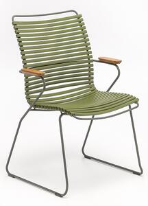 Houe Denmark - Židle CLICK s područkami vyšší, olivově zelená