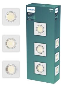 Zapuštěné svítidlo GU10 biela IP20 PHILIPS Peridot 8721103037015 balení 3 ks
