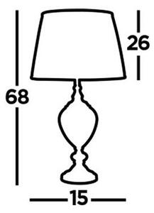 Searchlight EU3721AM Velká stylová stolní lampa GREYSON jantarová