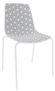 GABER - Židle ALHAMBRA NA, bílošedá/bílá
