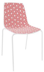 GABER - Židle ALHAMBRA NA, bíločervená/bílá