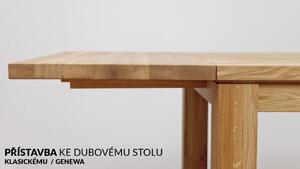 Dubový stůl Klasický 02 A rozkládací 240x77x100