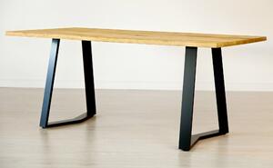 Dubový stůl na kovových nohách 12 180x75x90