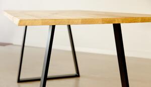 Dubový stůl na kovových nohách 11 200x75x100