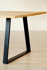 Dubový stůl na kovových nohách 11 180x75x90