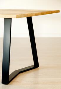 Dubový stůl na kovových nohách 12 200x75x100